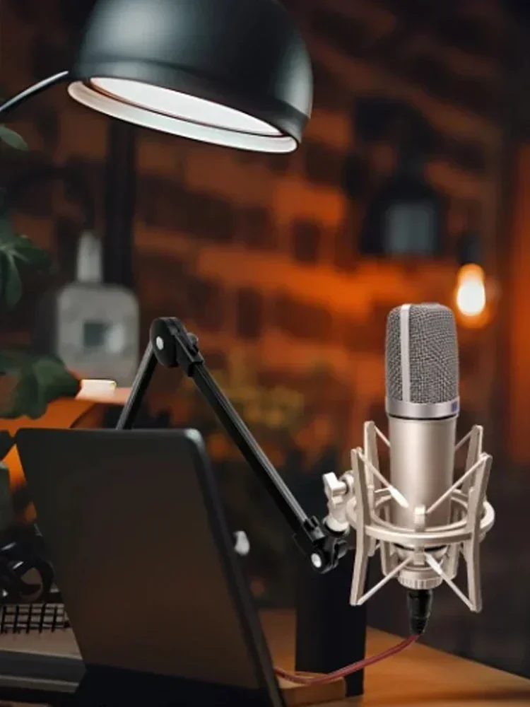 XIKCU – équipement professionnel pour Podcast Live SoundCard, avec Microphone XLR 48V, pour enregistrement sur PC, chant, Streaming, jeu