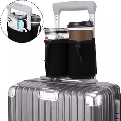 Durável Viagem Bagagem Cup Holder, Saco De Bebida, Mão Livre, Saco De Armazenamento Fits All Suitcase Handles