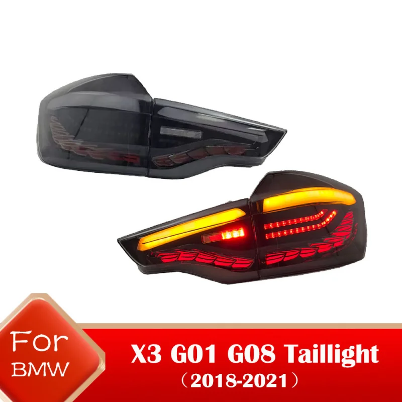Car Taillights For BMW X3 G08 G01 Tail Light Assembly 2018-2021 Modified Dragon Scale LED Flowing Water Steering Rear Lamp