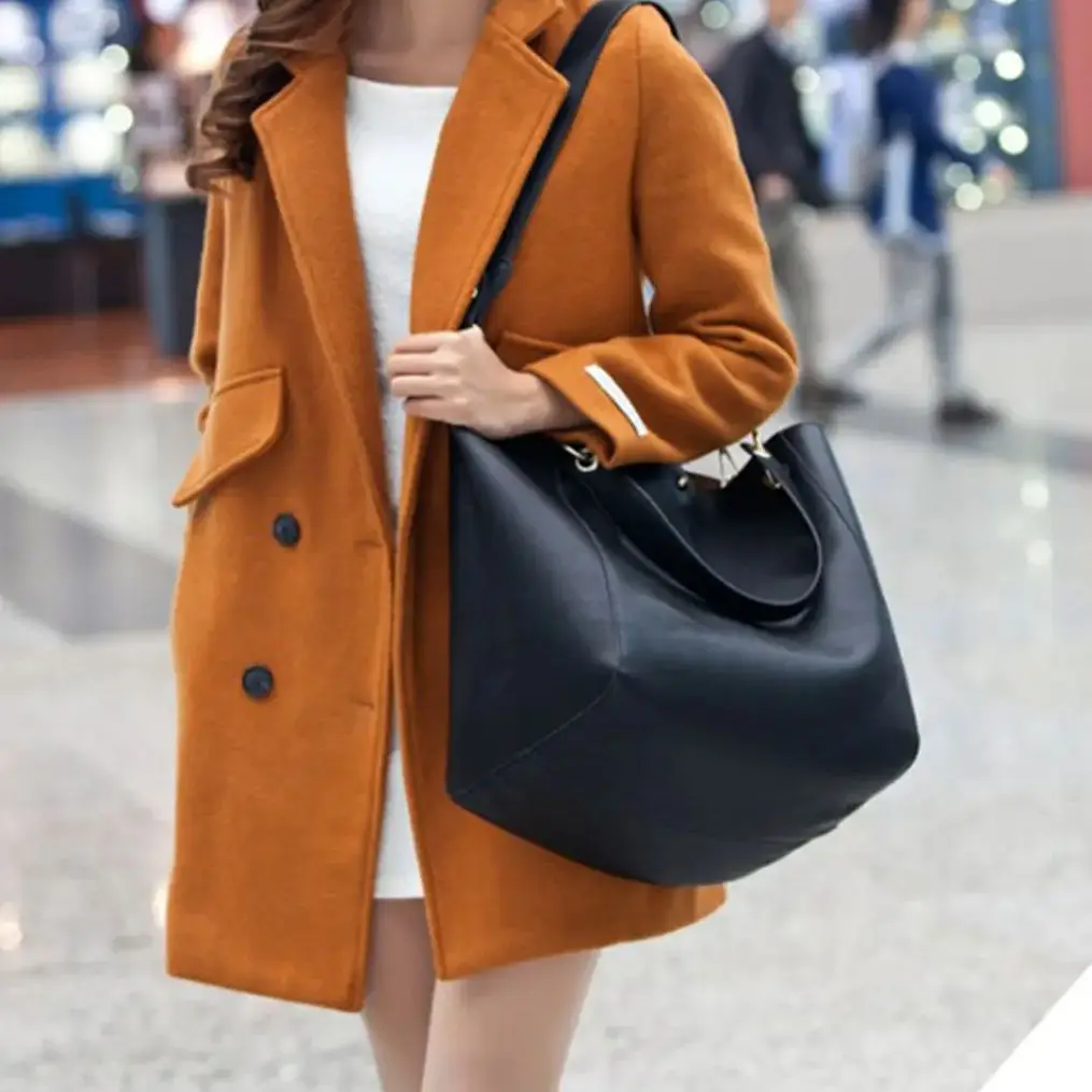 Imagem -06 - Bolsa de Inverno com Alça de Grande Capacidade Feminina Bolsa de Ombro em Couro pu Bolsa Tiracolo na Moda Bolsa de Negócios Nova Peças