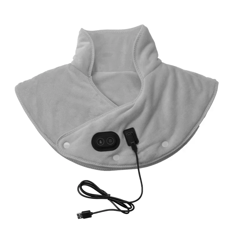 Electric Heating Shoulder Neck Pad USB Cervical Relieve Back Brace Rehabilitation Vibration Shawl Brace  Thermal Compress Tools