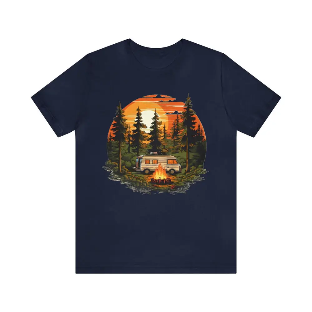 Camp Fire Tee, Nature Lover, Camping Gift Unisex T-shirts For Men Women Summer Tees Cotton Luxury Brand Vintage Oversized