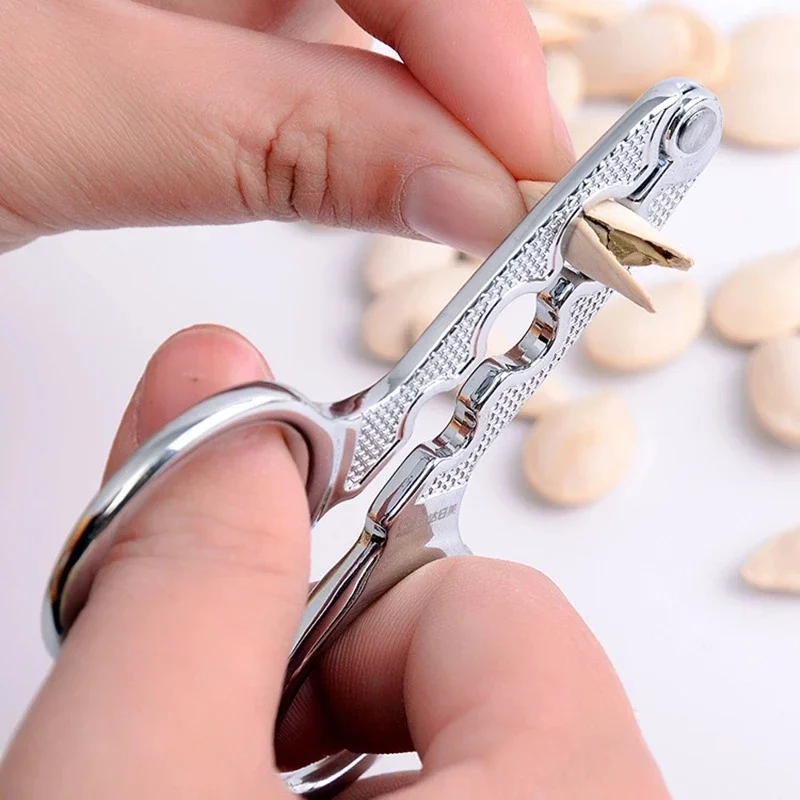 

1/2Pcs Stainless Steel Melon Seed Plier Multifunctional Nutcracker Scissor Nut Cracker Walnut Pine Sheller Opener Kitchen Tool