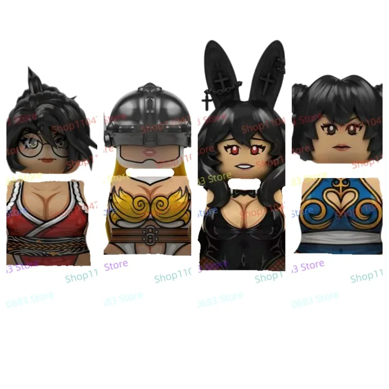 Image of MOC Mini-Figur Königin Engel Zusammengebautes Figurenmodell Ornament Anime Sammlerstück Bewegliche Actionfigur Feiertagsgeschenk Spielzeug