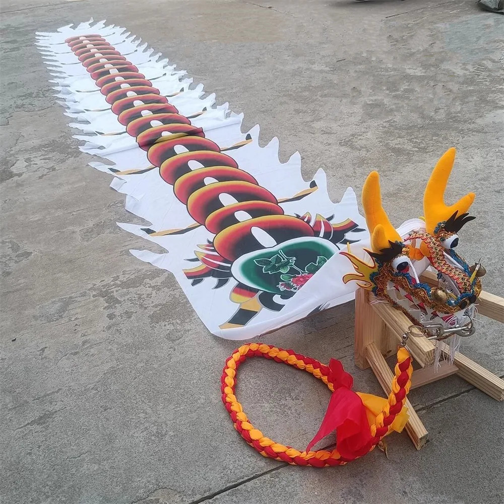 8 Meter Volwassenen Dierenpatroon Drakenlint Dans Met Hoofd Voor Één Persoon Festival Voorstelling Carnaval Halloween Dance Prop