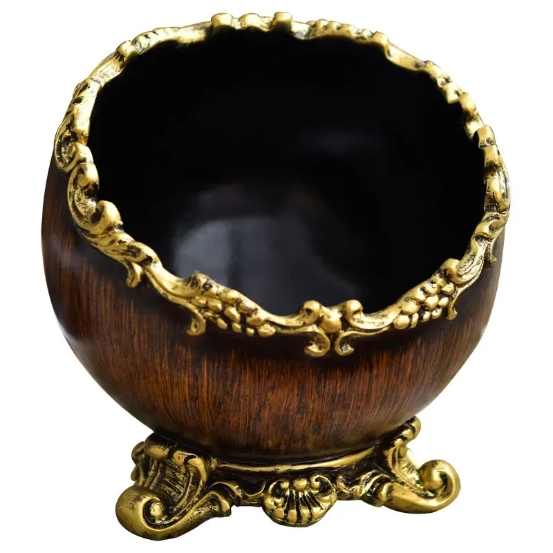 European retro creative desktop small trash can luxury American decoration key storage box living room coffee table ornament