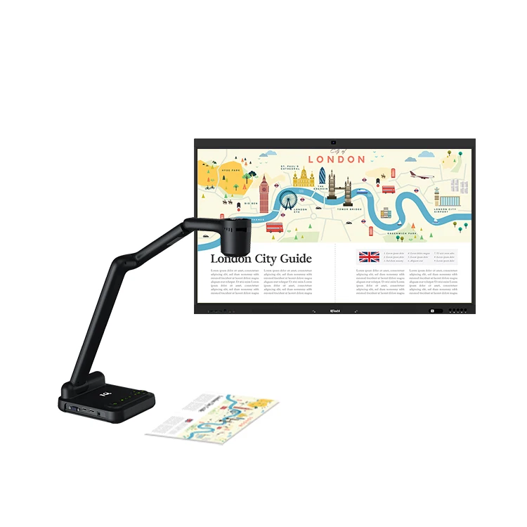A3 A4 High Speed Book Scanner, Portable Document Camera Scanner for Office, Teaching and Kiosk Document Scanning