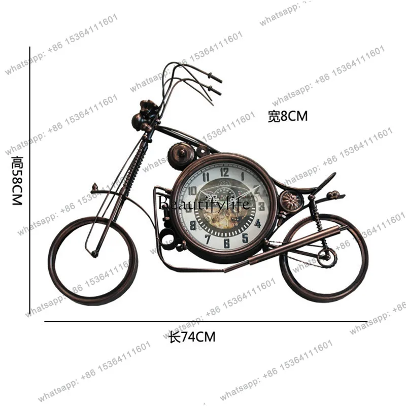Best Sellers American Wrought Iron Motorcycle Industrial Style Creative Wall Decoration