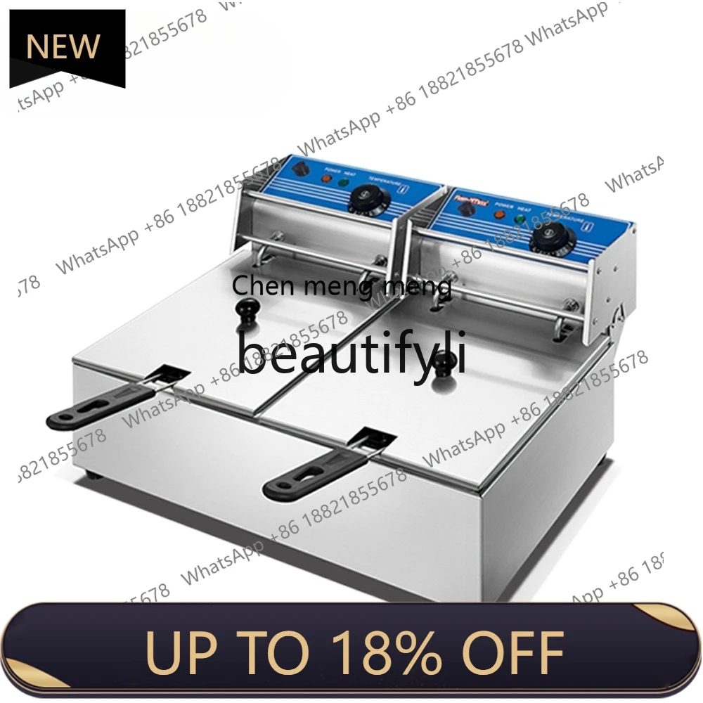 

Z189 Commercial Desktop Deep Fryer Single Sieve Electric Fryer Constant Temperature Single Double Oil Pot Catering