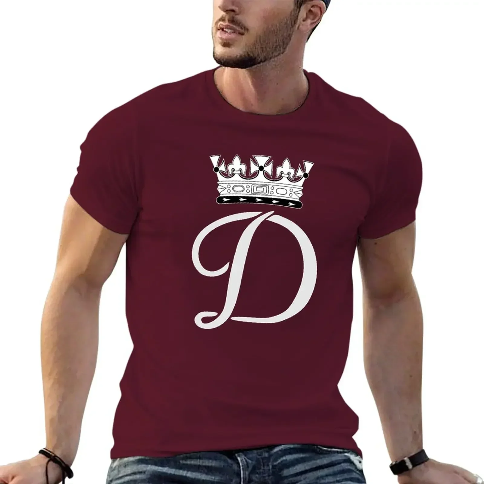 Royal Monogram of Princess Diana of Wales anime korean fashion oversized for men harajuku summer New Arrival Informal streetweat