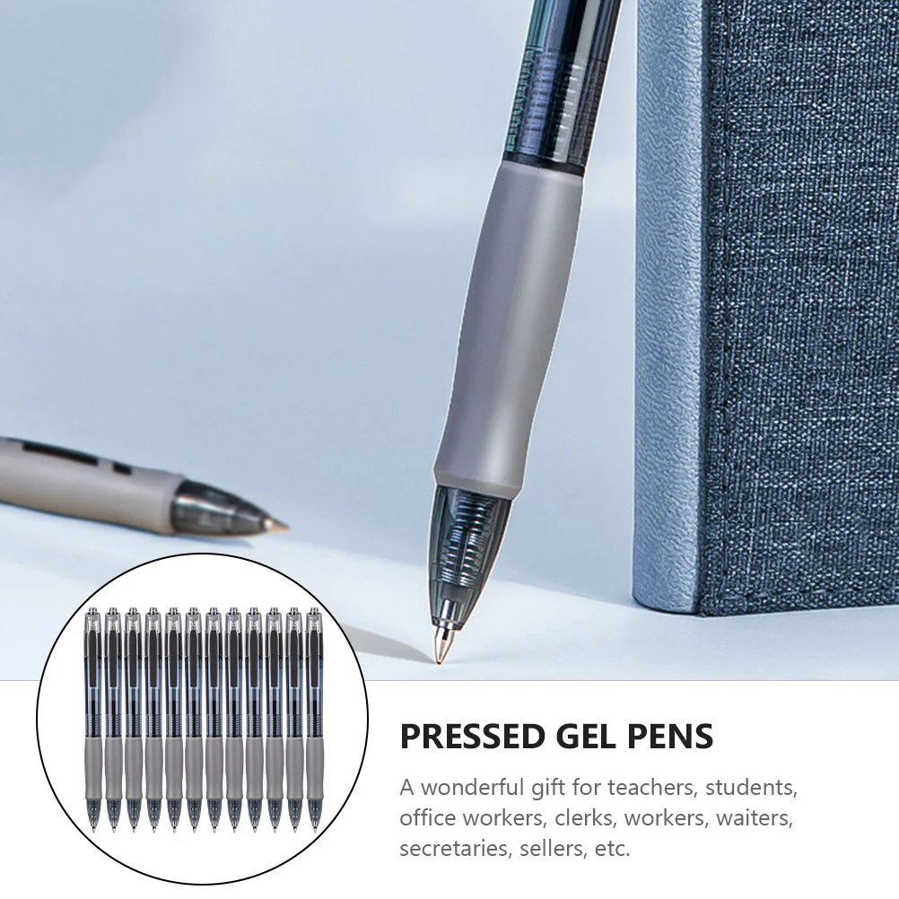 12 قطعة أقلام هلام محايدة ضغط 0.5 مللي متر تلميح السلس الكتابة توقيع مدرسة طالب مكتب القرطاسية أقلام الحبر الأسود الأسطوانة #1