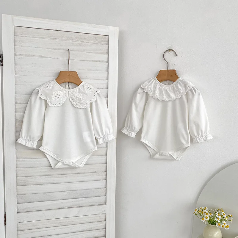 2025 Autumn Newborn Baby Girl Bodysuit Long Sleeve Bodysut 0-24M Solid Color Romper Cotton Base Layer Soft Infant Clothes Outfit