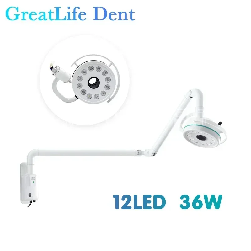 GreatLife Wall-Mounted 12Leds Lamp For Dentistry Clinic Oral Light Shadowless Surgical For Dental Operation Led Lamp With Sensor