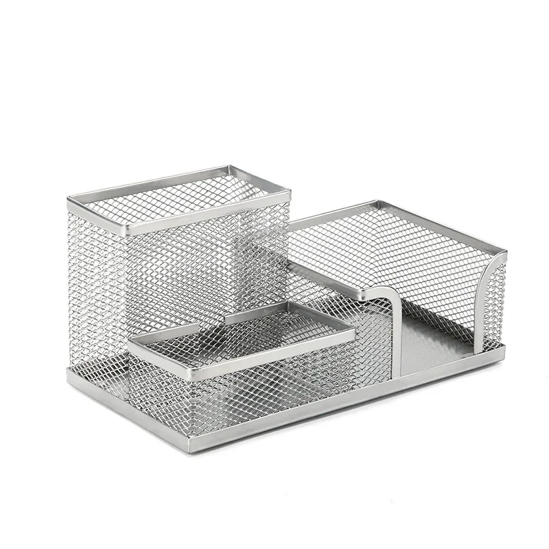 Imagem -04 - Metal Mesh Desk Organizer Table Jewelry Storage Box Lápis e Pen Holder Neatening Tools Cell Drawer