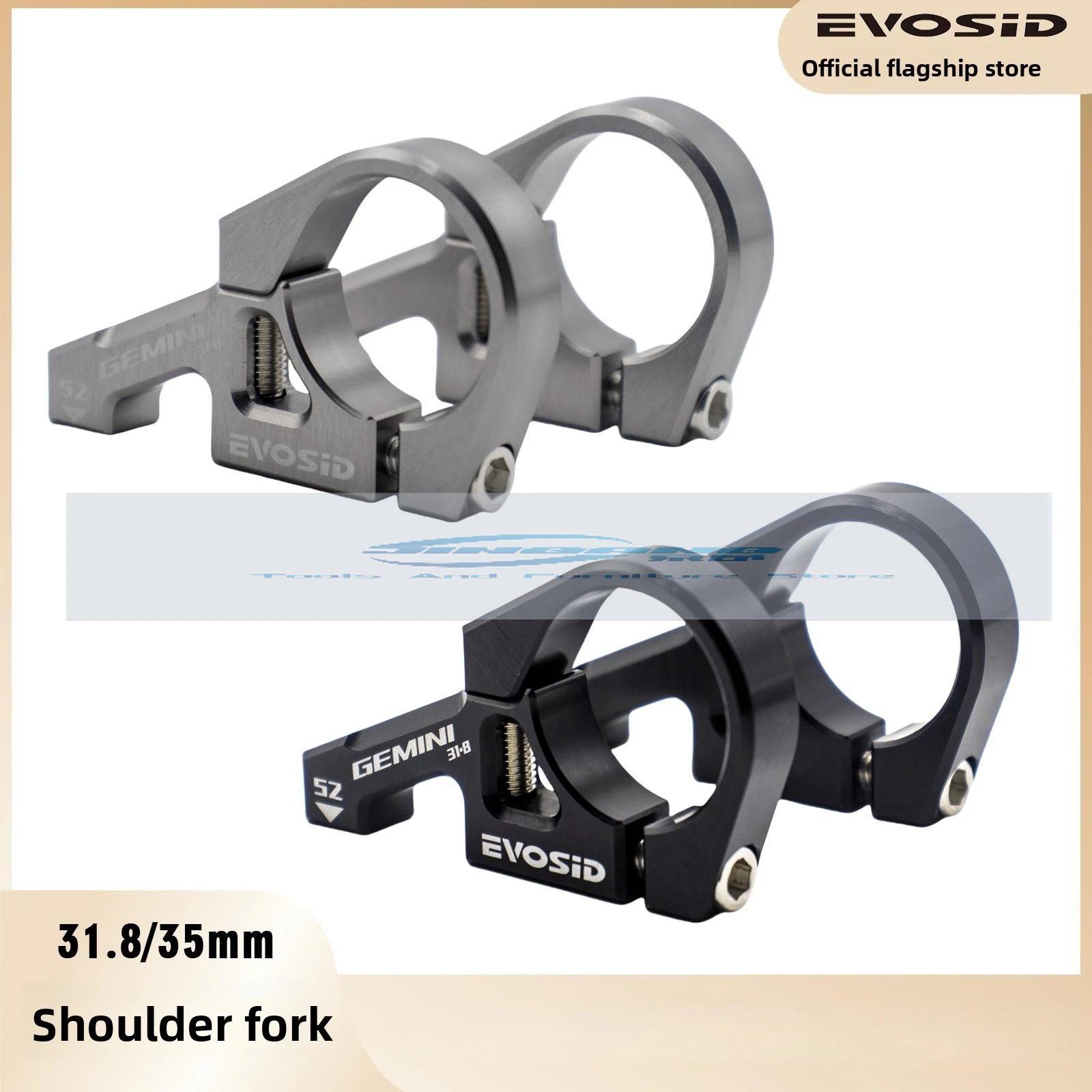 

EVOSID Downhill Double Shoulder Handle Stand 31.8 Caliber DH Mountain Bike Double Shoulder Fork 35 Straight Riser Split