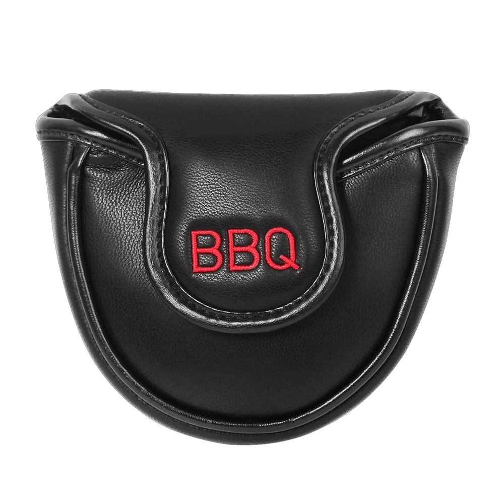 Black PU Leather Magnetic Closure BBQ Design Golf Mallet Putter Headcover Covers