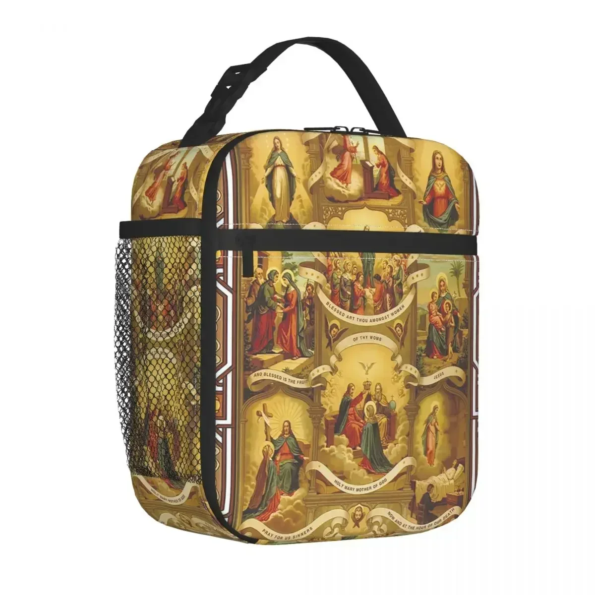 

Our Lady Of Guadalupe Insulated Lunch Bags Thermal Bag Meal Container Virgin Mary Tote Lunch Box Bento Pouch School Picnic