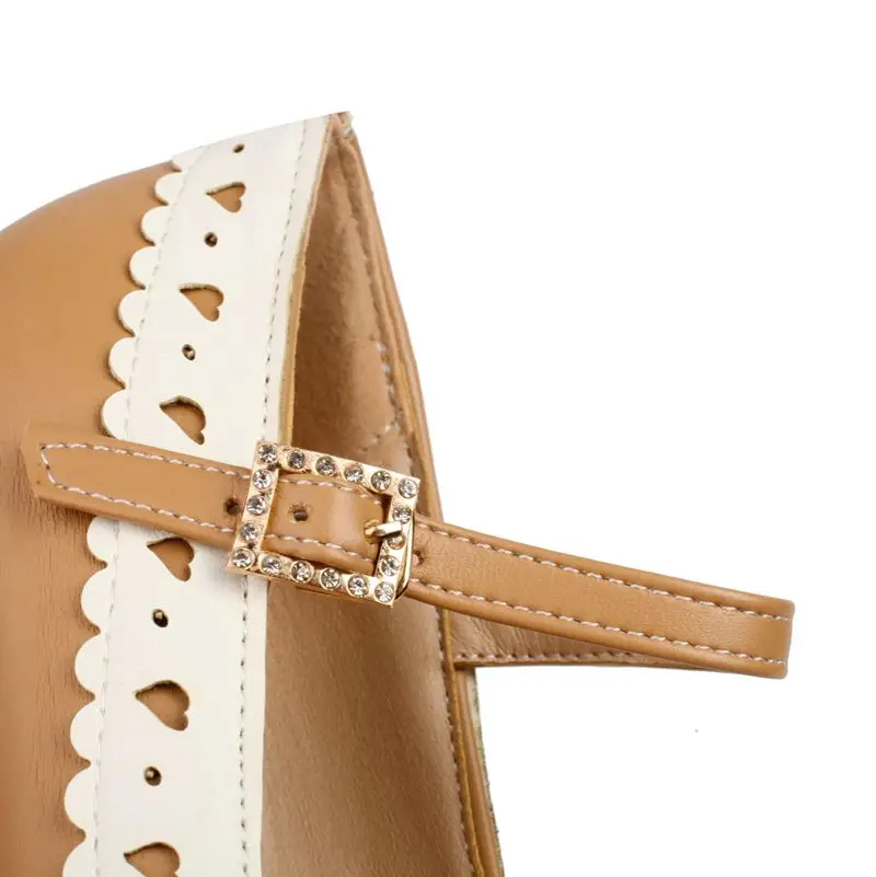 أورشا ليزا الحلو المرأة ماري جينس مضخات جولة تو 7 سنتيمتر كتلة كعب منصة مشبك حزام الأزرق حجم كبير 45 يؤرخ نمط الحفلات