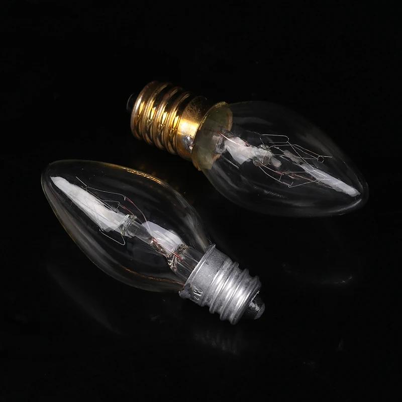 1Pc C7 7W/10W E12/E14 Warm White Bulbs 110V/220V 55*22MM Christmas Chandelier Plug-in Flea Trap Salt Lamp Candle Light Decor