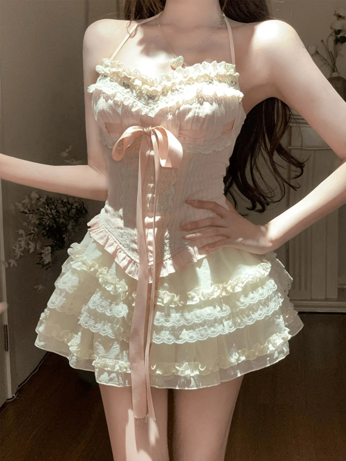 

Комплект XZY Sweet Princ: юбка и топ с завязками для женщин больших размеров, летний наряд