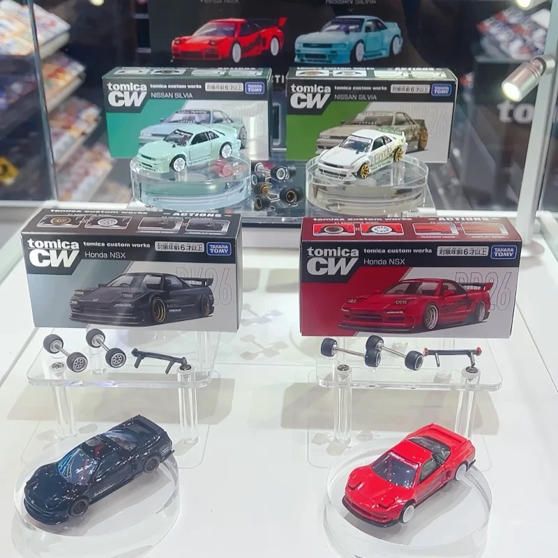 New Genuine Tomica Custom Works Nsx Nissan Silvia S15 Race Car Diecast Model Collectible Display Ornament For Adult Fans