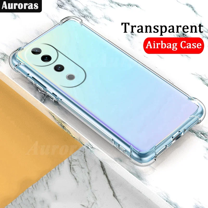 Auroras For VIVO V40 5G Case Transparent Airbag Shockproof Silicone Soft Shell For VIVO V40 Lite V40 Pro 5G Cover Fundas