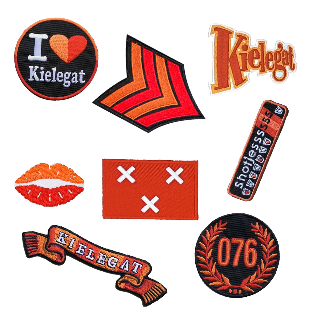 Carnival Red And Orange Embleem for Clothing Iron on Embroidered Sew Applique Kielegat Patch 076 Patches