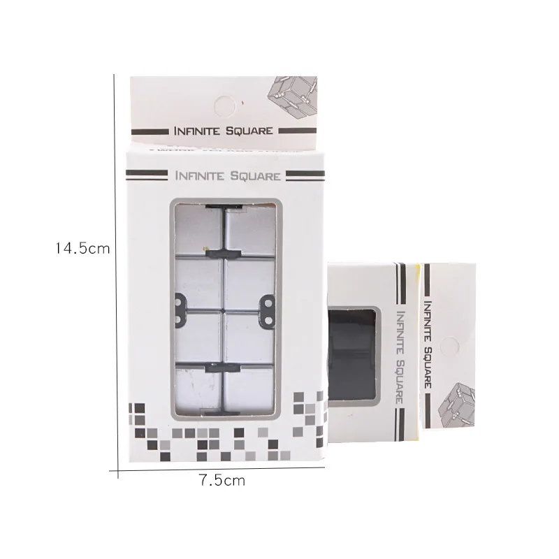 لعبة تخفيف التوتر المكعبة المعدنية اللانهائية تدور بسهولة اليد مكرنك أعلى مكتب مكعب الإجهاد الإغاثة الأطفال التعليمية Po