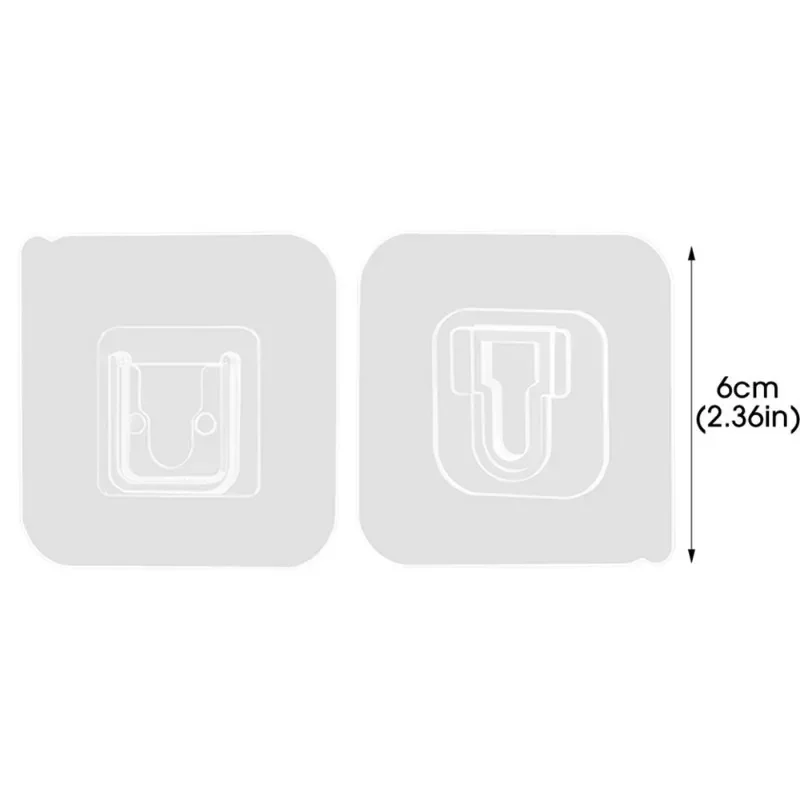양면 접착 벽 후크 보이지 않는 흔적 없는 스냅 후크, 소켓 라우터 거치대, 욕실 주방 침실 후크 키트, 20 세트, 1 세트