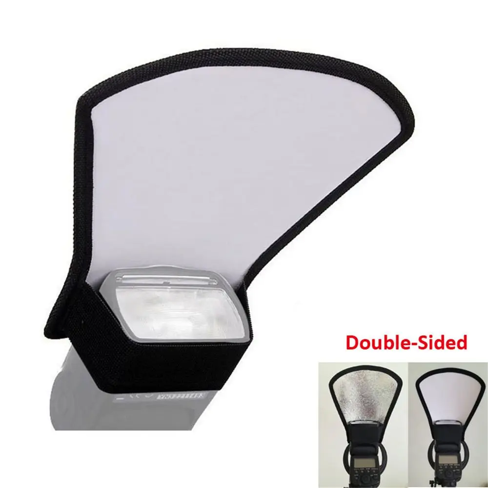 

2-in-1 Portable Photo Light Photography Studio Double-sided Reflector Flash Diffuser Spotlight Flashlight Helper