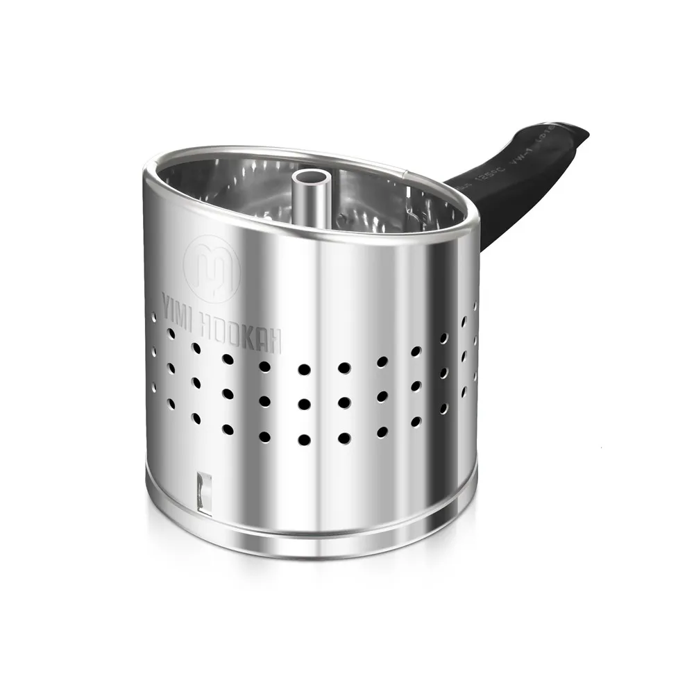 Yimi-Hookah Stainless Steel Charcoal Holder with Turkish Lid, HMD Shisha, Heat Management Device System