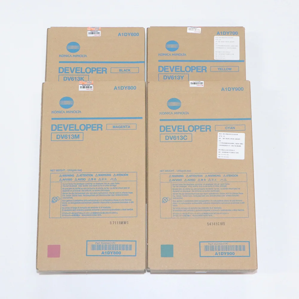 1set 4X DV613 Original CMYK Developer For Konica Minolta Bizhub Press C8000 DV613CMYK Developer Powder