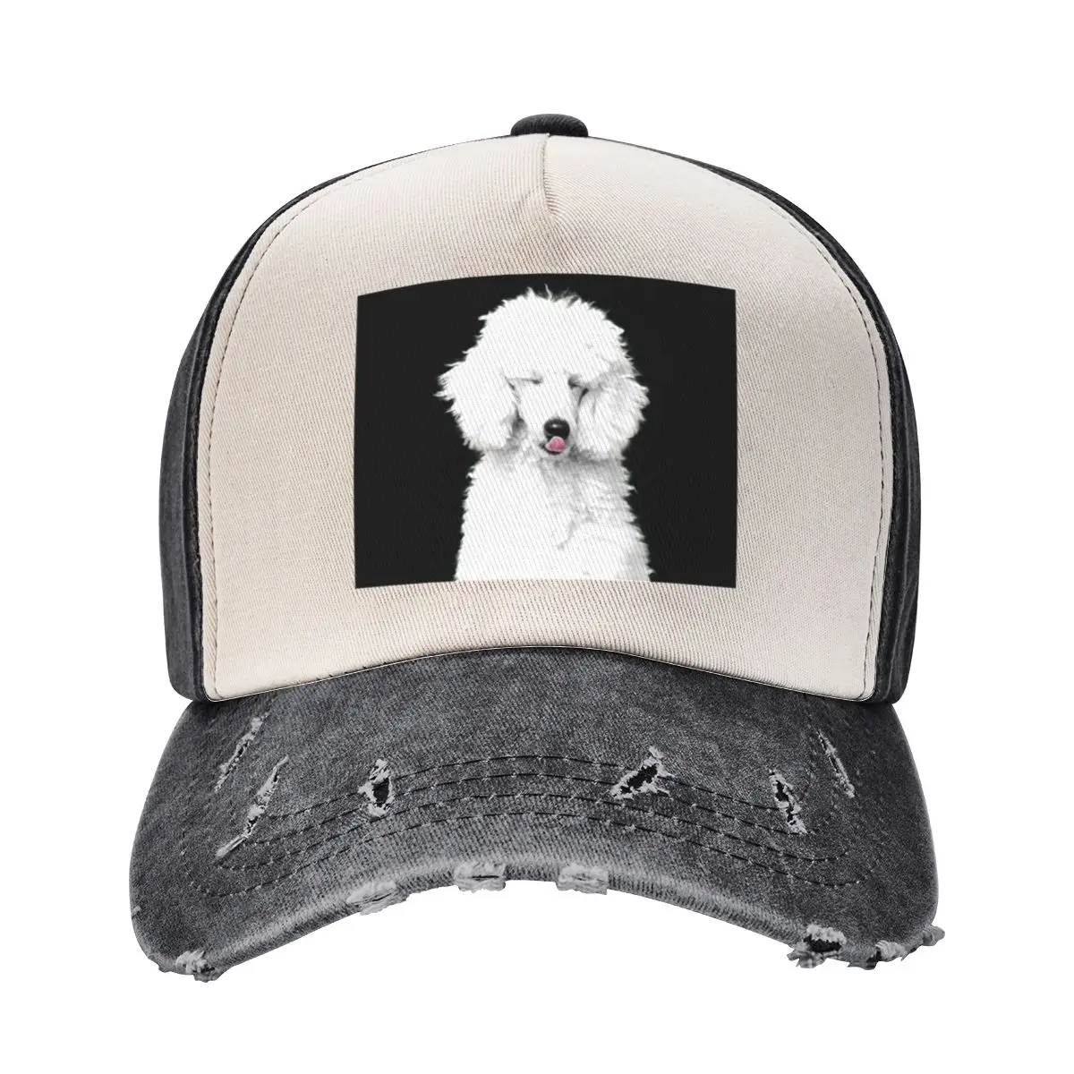 White Poodle Baseball Cap Hat Baseball Cap fashionable Streetwear Fashion Beach For Men Women's