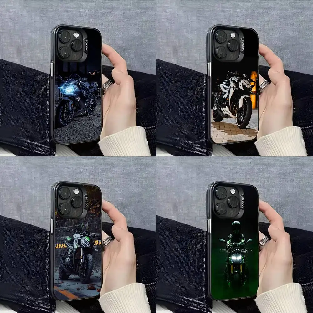 

MOTO Bike K-kawasakiS Phone Case For iPhone 16,15,14,13,12,11,Mini,Pro,E,SE4,XS,MAX Black Candy Matte Shell
