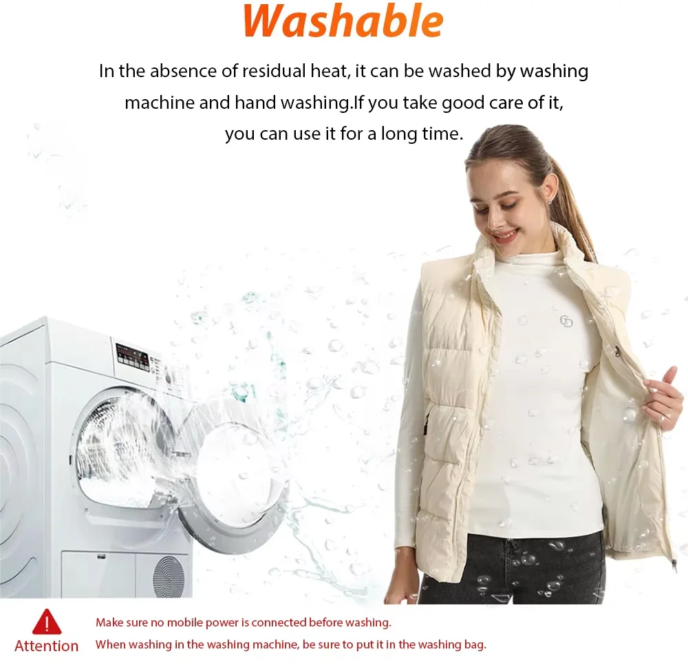 Women USB Infrared 15 Areas Heating Vest Jacket Fashion Heating Waistcoats Winter Warm Padded Sleeveless Vest Thermal Clothes