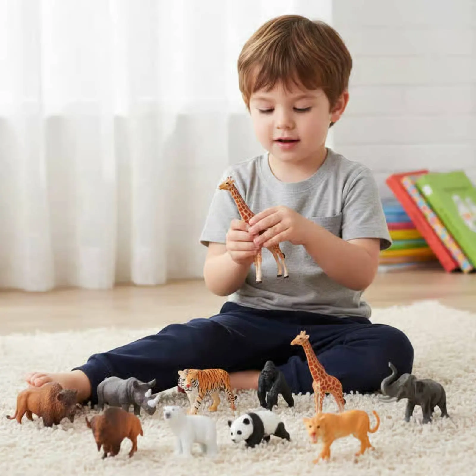

Realistic Creature Figurine Set Educational Miniature Creature Models High Quality & Long-Lasting Rounded Edges for Preschoolers