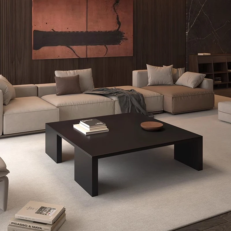 Mesa de centro moderna minimalista, diseño italiano cuadrado, mesa de centro clásica, mesa de centro estética de lujo, muebles para sala de estar