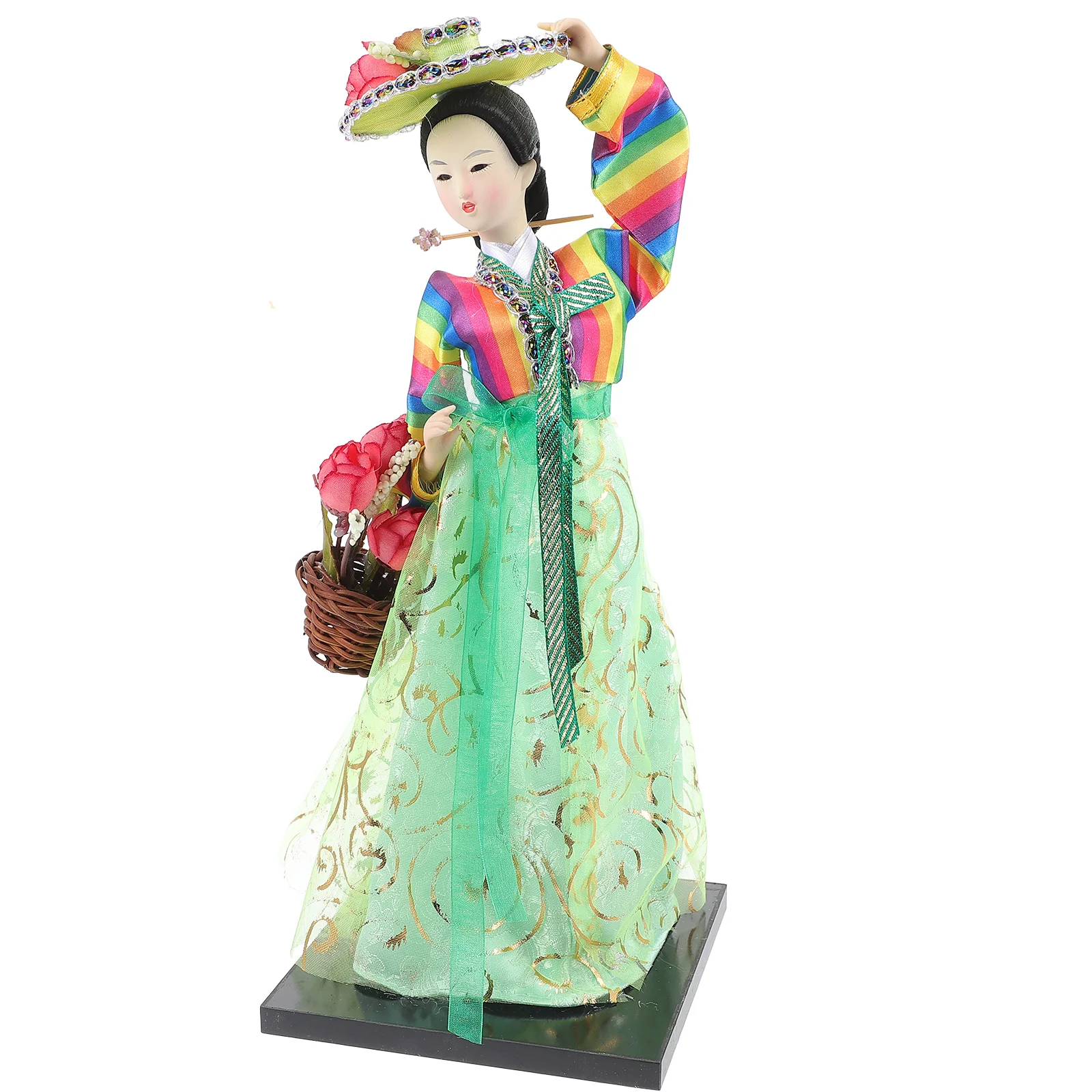 Ladybug Girl Toy Korean Hanbok Figurine Light Green Plastic Car