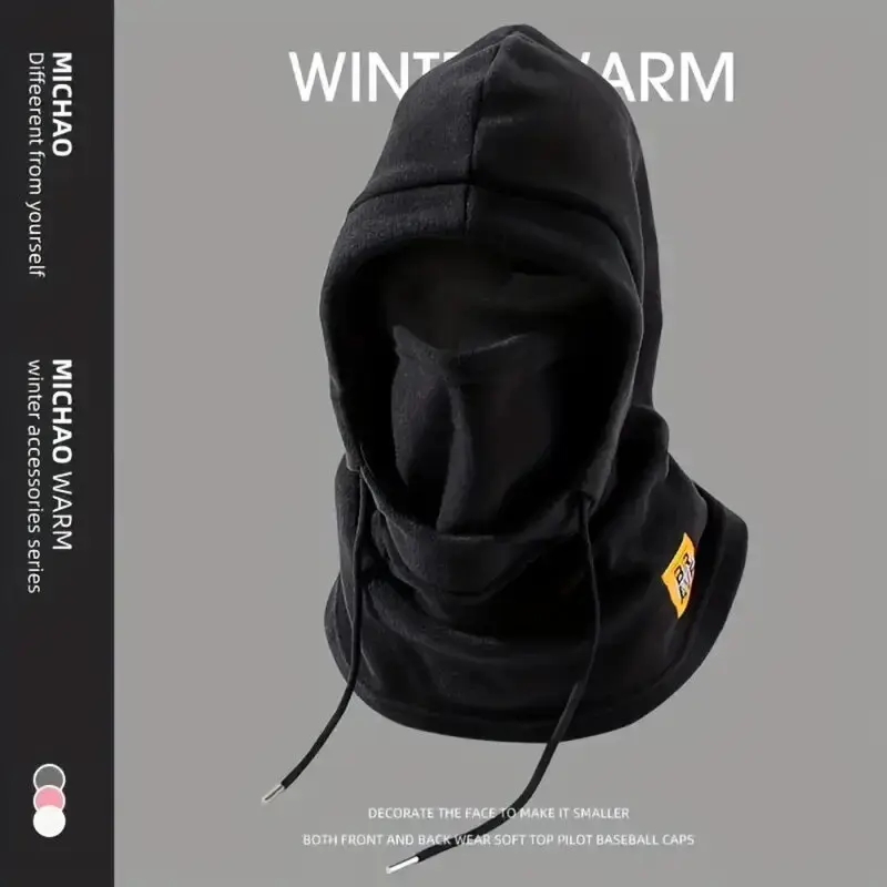 Winterwarme muts met masker en nekwarmer 3-in-1 winddichte bivakmuts voor heren dames gemaskerde hoed fietsen bescherming tegen koud weer
