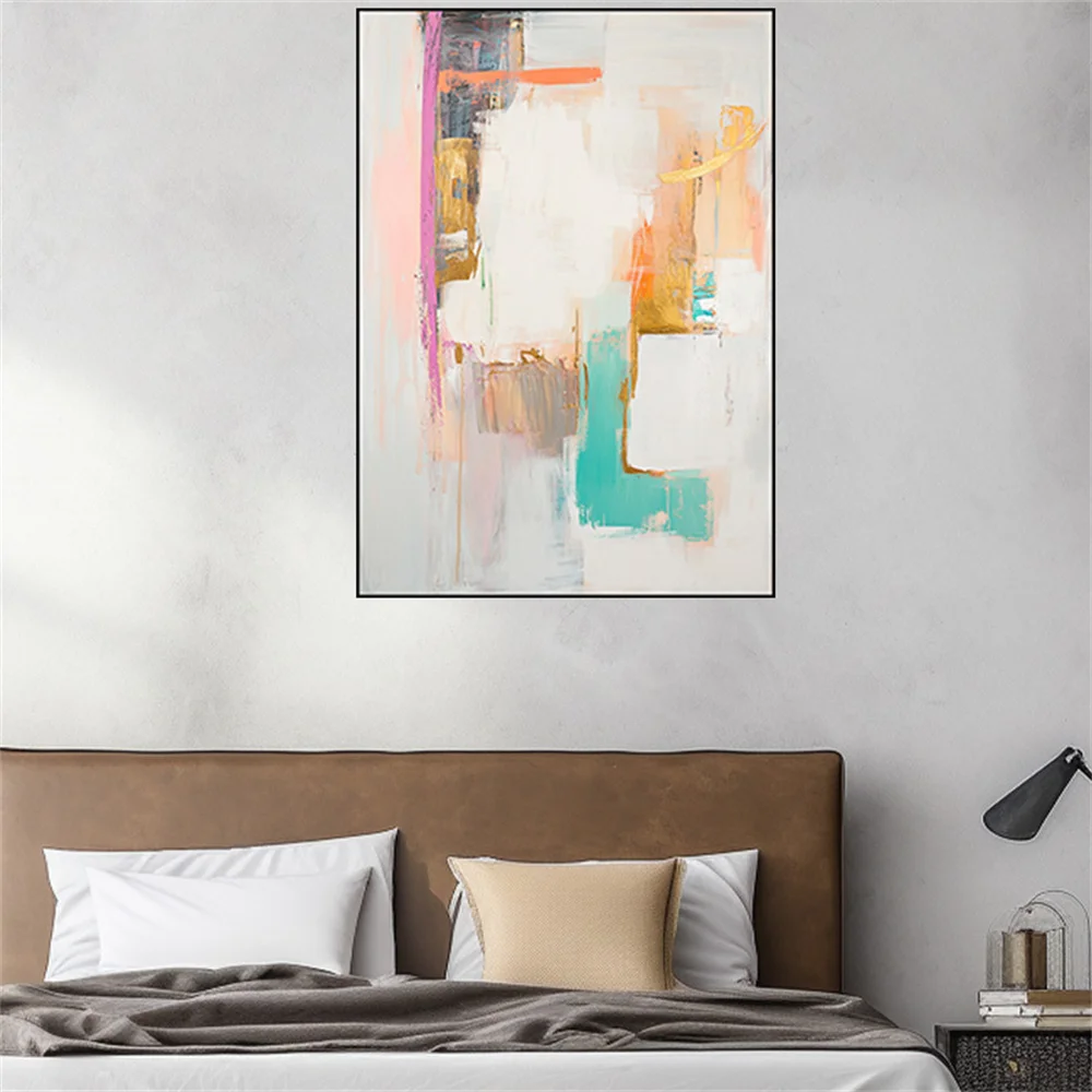 

Beautiful Canvas Artwork Handmade Abstract Colorful Oil Painting Large Size Wall Art Pictures For Living Room Home Decor Mural