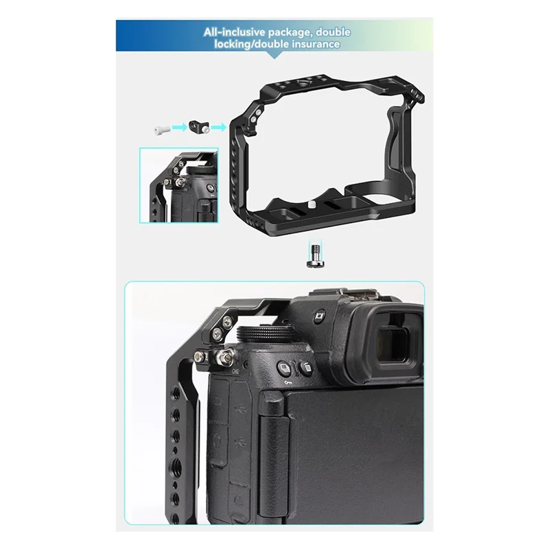 

【Limited-Stock!】Rig For Nikon Z6III/Z5 Z6/Z7 Z6II/Z7II DSLR Camera Cage Aluminum Alloy Cold Shoe Mount,1/4 3/8 Inch Screw Holes