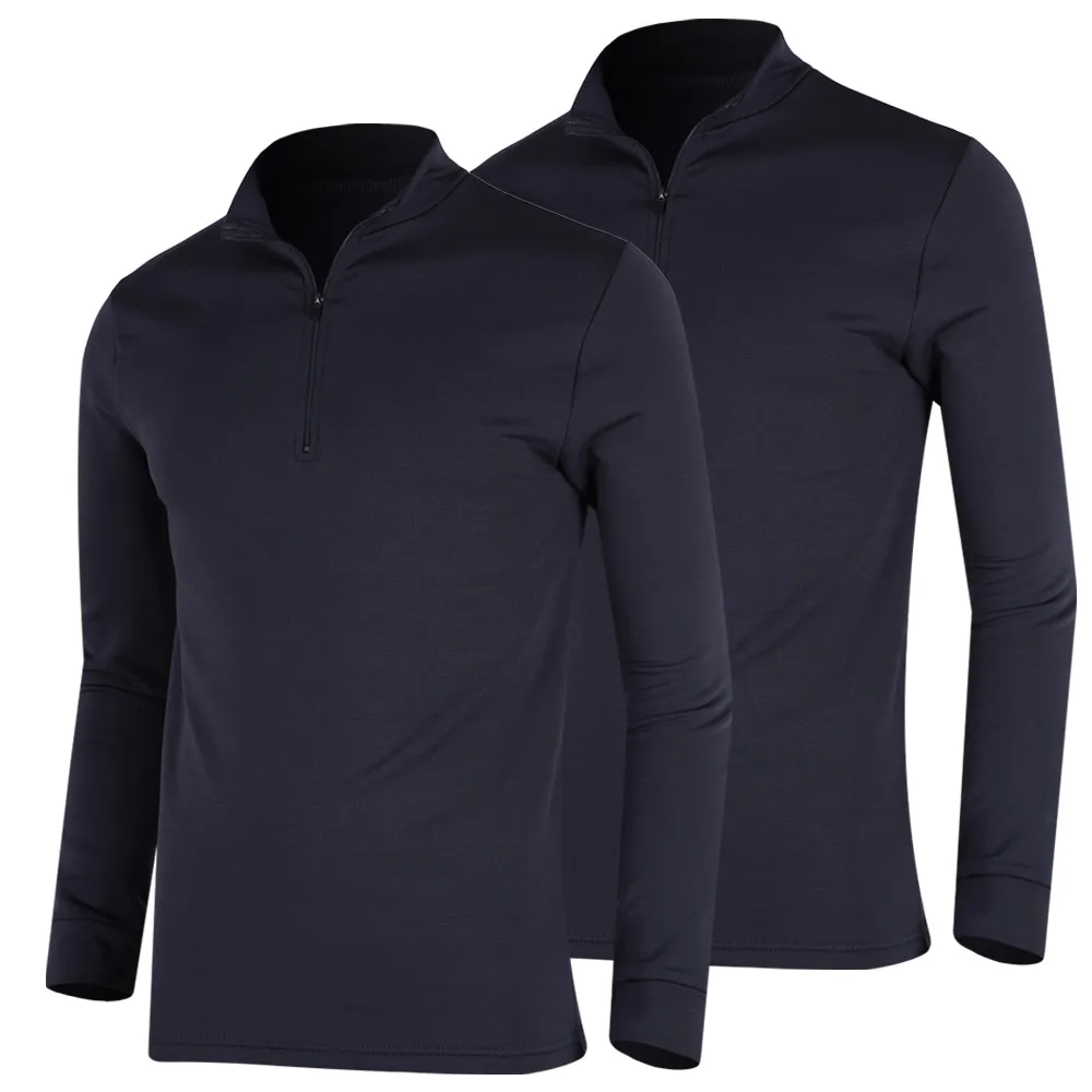 1 + 1 تي شيرت رجالي بأكمام طويلة مبطن بالصوف (اشتري واحدة واحصل على واحدة مجانًا)