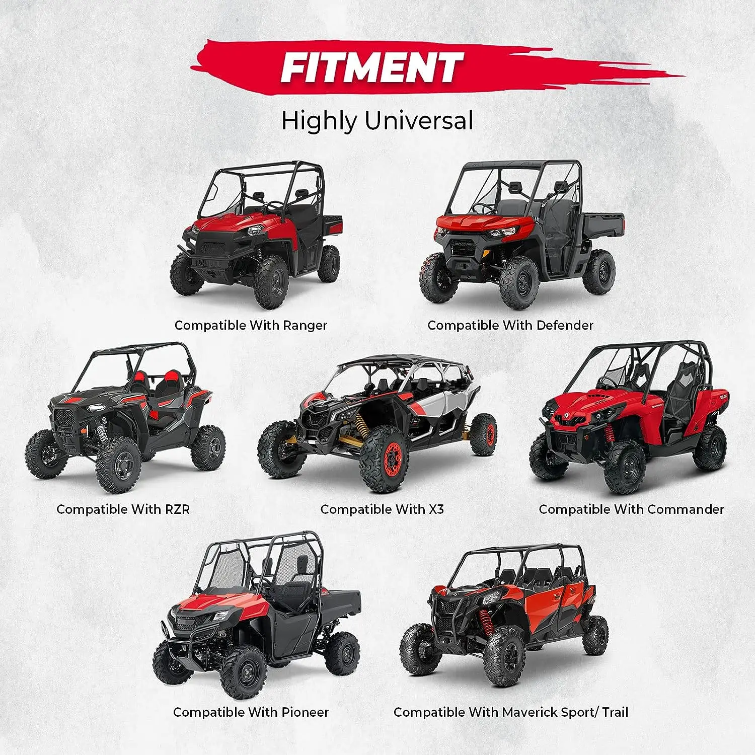 UTV ATV LED-Peitschenlichter ohne Peitsche, passend für 1,5''-2'' Überrollbügel, kompatibel mit Polaris RZR, für CFMOTO Zforce, für Can-Am Maverick X3 – Detail 7