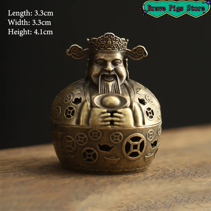 [HM]Three Legged Hollow Out Incense Burner Stick Holder Vintage Alloy Mini Sandalwood Censer Incense Burner Home Decoration[HM]