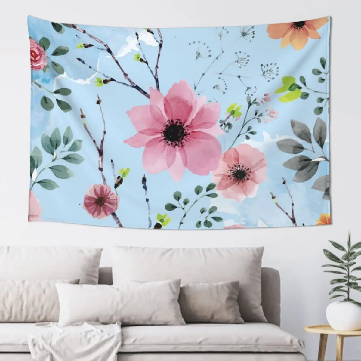 

Watercolor Flowers X (different flowers) Tapestry Wall Coverings Decoration Home Tapestry