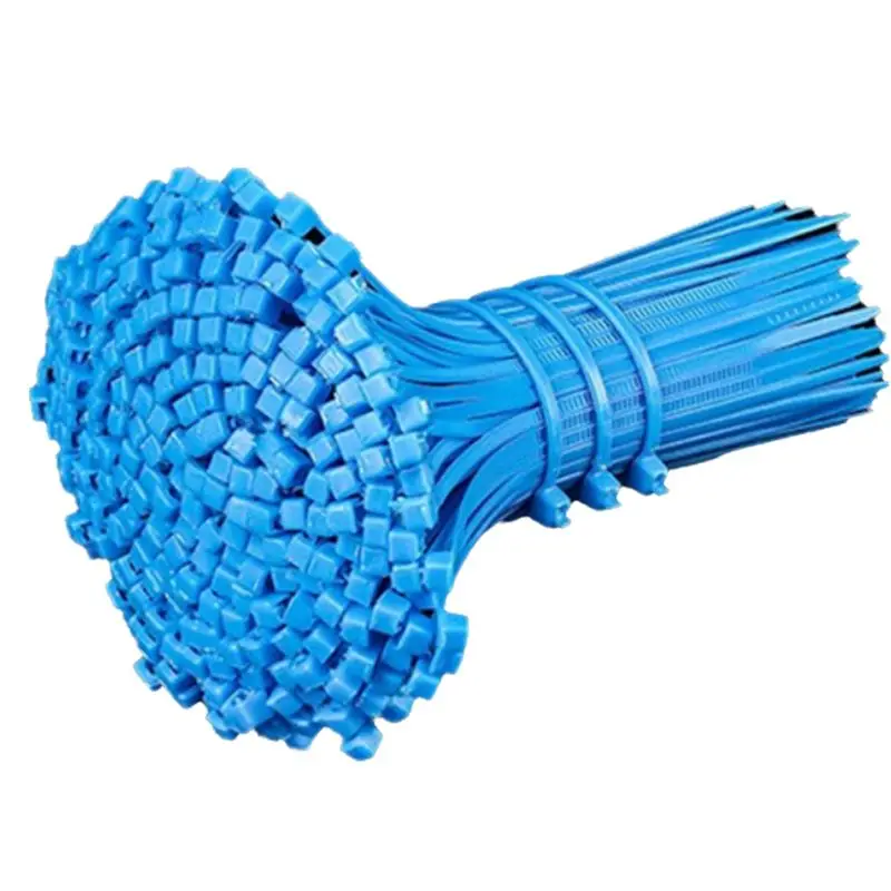 Self-Locking Nylon Cable Ties Self Locking Organ Quick Cable Yellow/Blue/Green 4X200mm 500 Pieces Wire Cable Ties Blue
