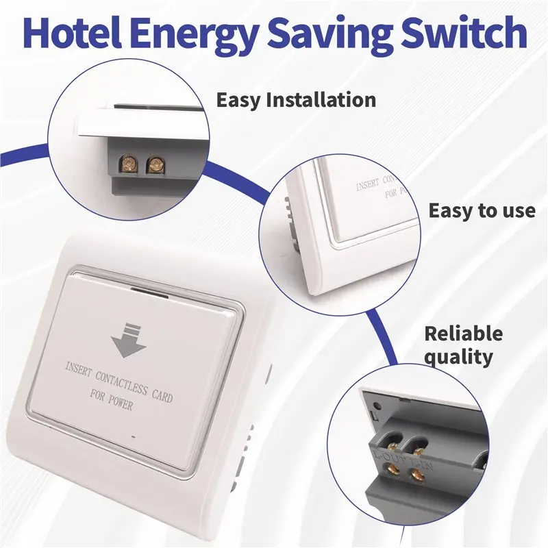 [NEWA76K!】 Hotel Power Switch Delayed Power Off Energy-Saving Induction Card Three-Wire Induction 40A Low Frequency 220V