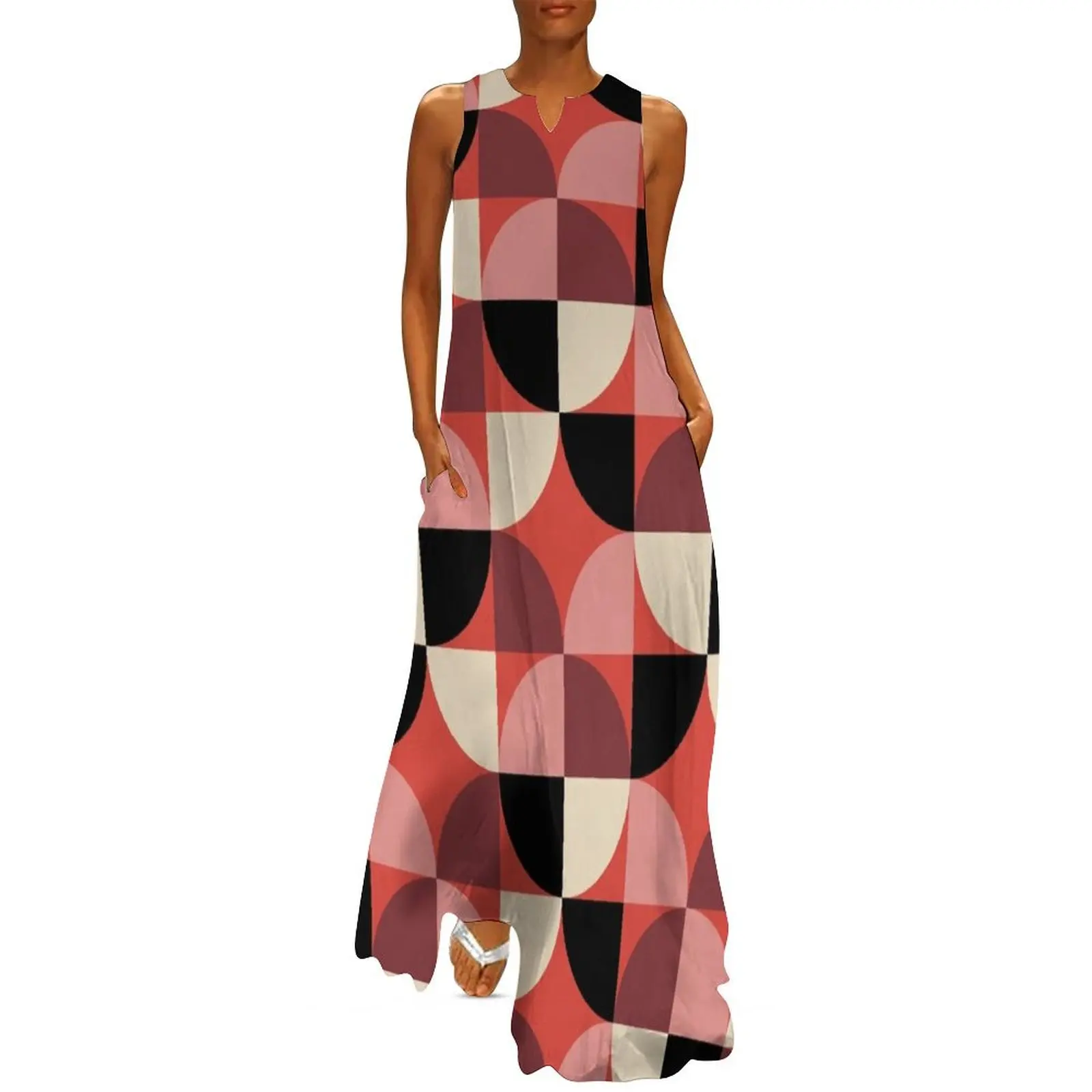 

Colorful Geometric Pattern 256 Long Dress Beachwear long dress women summer women long dresses Dress