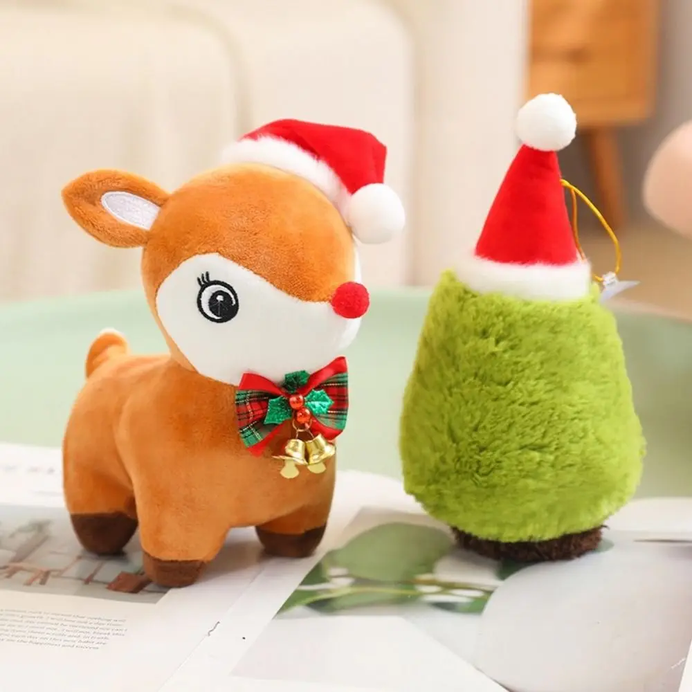 Decoração de natal brinquedos de pelúcia de pelúcia árvore de natal pinguim boneca de pelúcia adorável bonito 3d animais de pelúcia brinquedo de alce