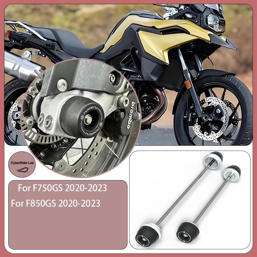 

For BMW F750GS F850GS (2020-2023) Front&Rear Wheel Spindle Crash Guards-Anti-Fall Parts, Spindle Protector